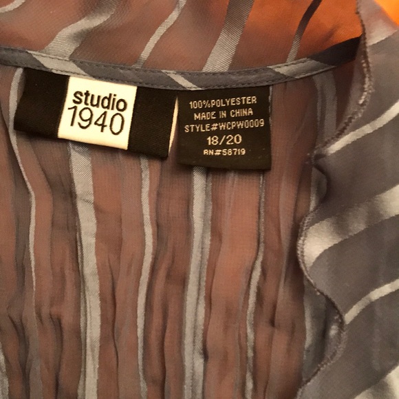 Studio 1940 over blouse. Blue. 18/20 - Picture 2 of 4